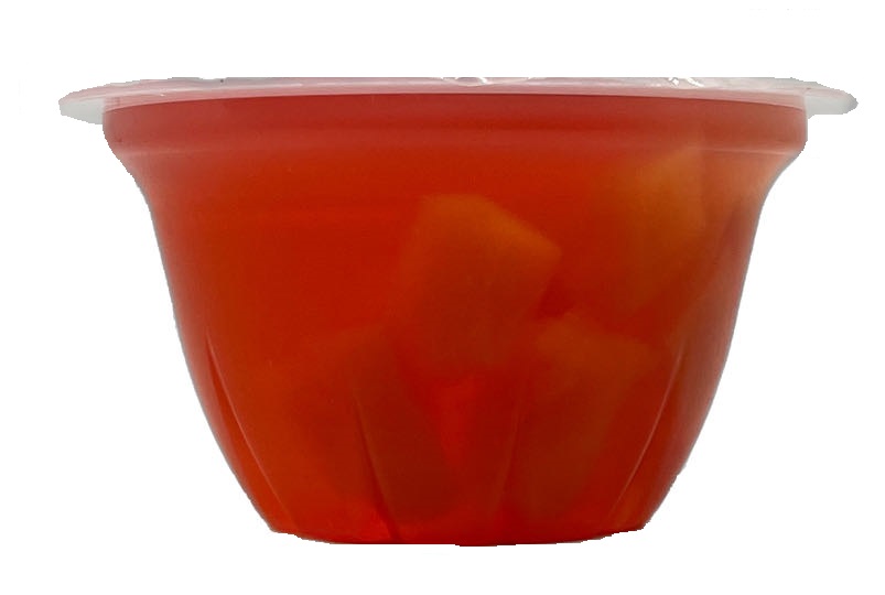4oz Peaches in Strawberry Flavored Gel